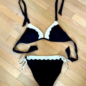 Black and white bikini